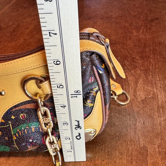 Piero Guidi Magic Circus Shoulder Bag Multicolor Leather Double Chain Strap - Picture 14 of 14